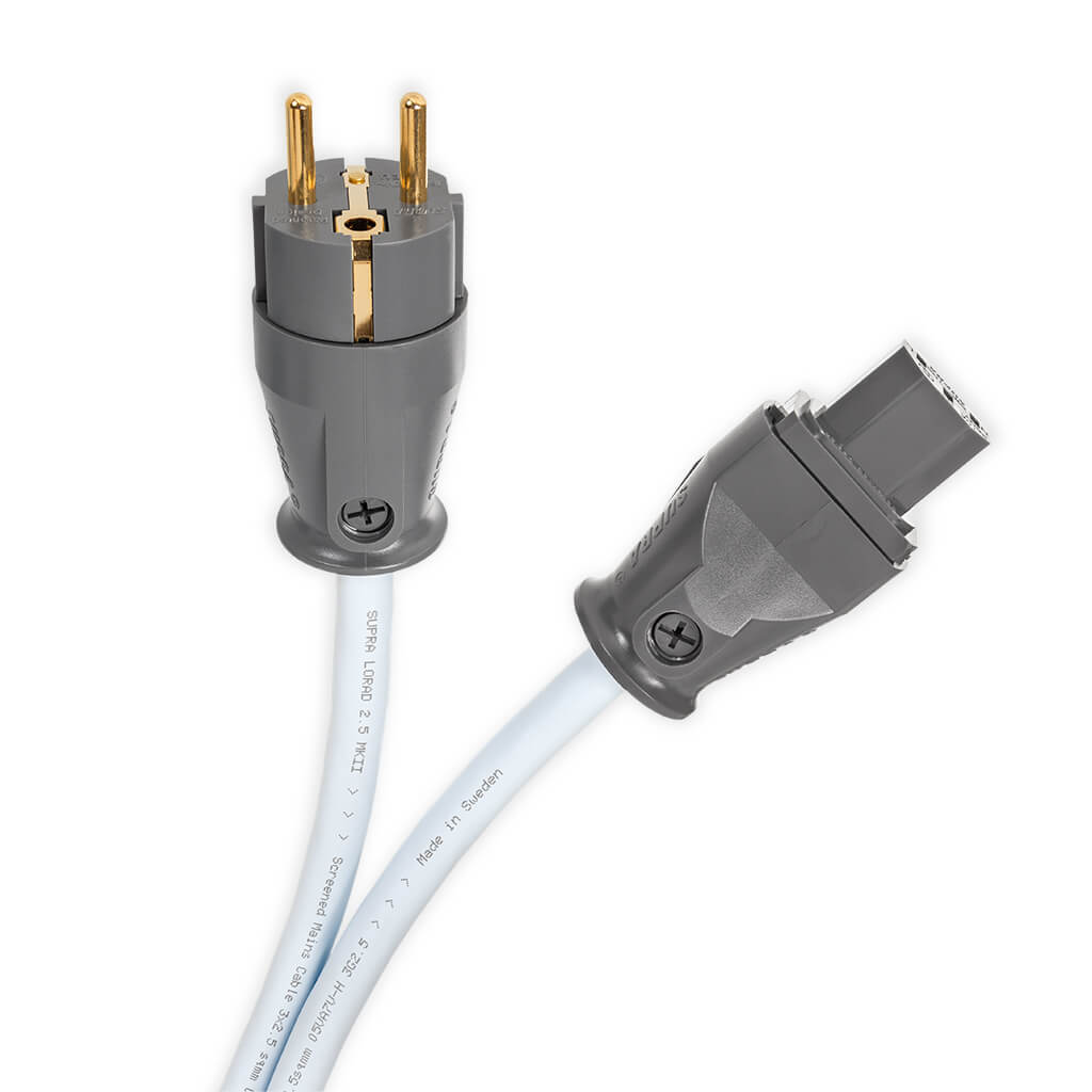 電源ケーブルSupra LoRad MKII 2.5 HUBBELプラグ1.5m Supra Cables LoRad 2.5 MkII Netzkabel - Original | dienadel.de