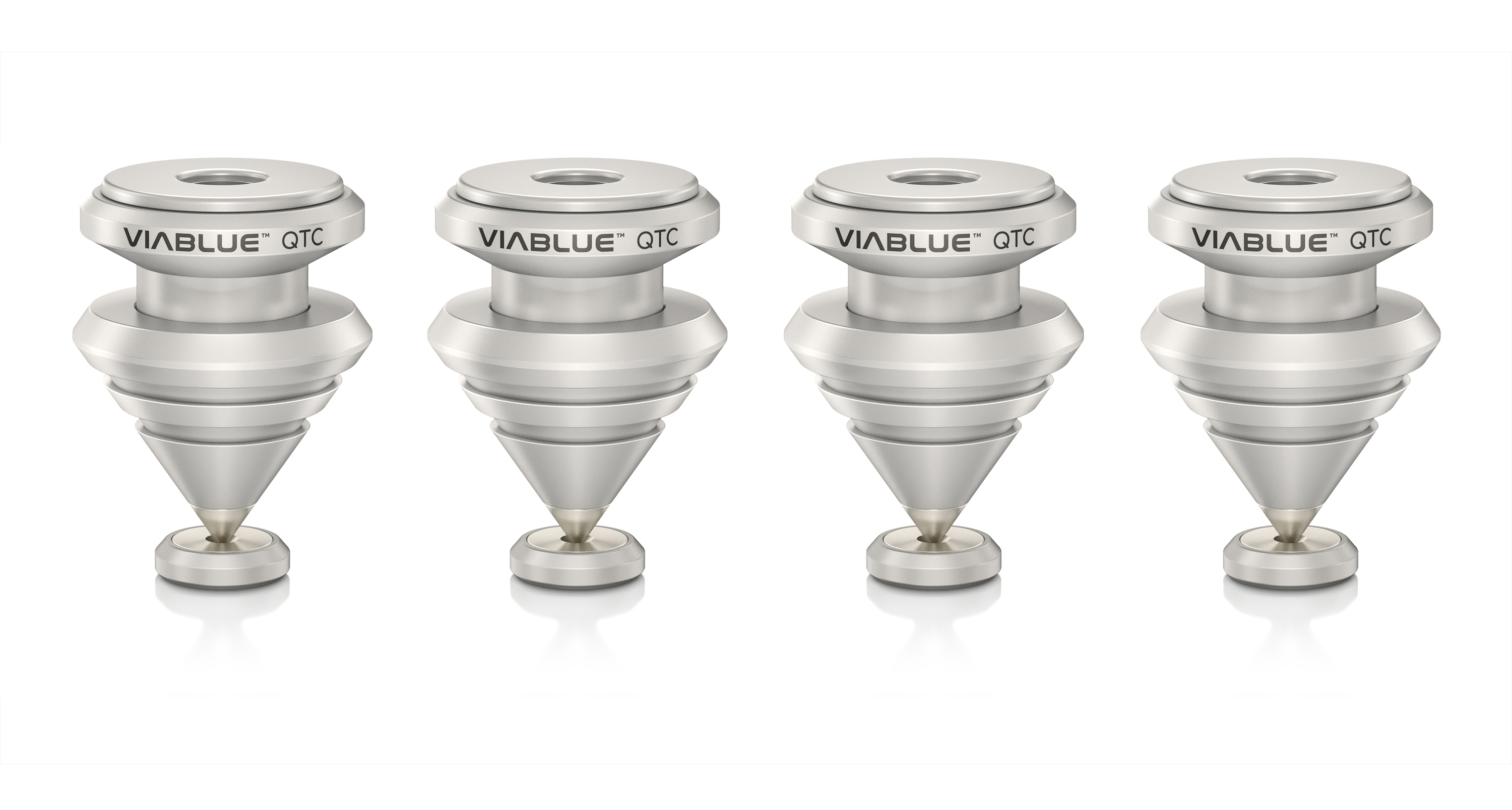 Dynavox Aluminium-Füsse Per Hifi-Geräte 4er-Set Argento